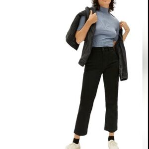 Everlane Cropped Straight High Rise jeans  Black 2